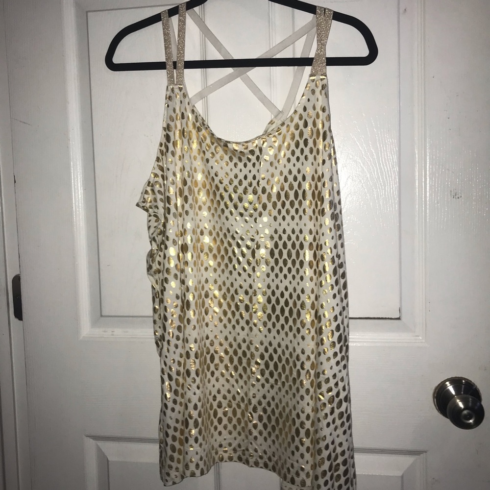 Beautiful gold and cream tank top- 26/28